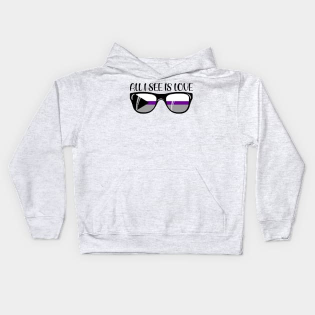 Demisexual Sunglasses - Love Kids Hoodie by Blood Moon Design